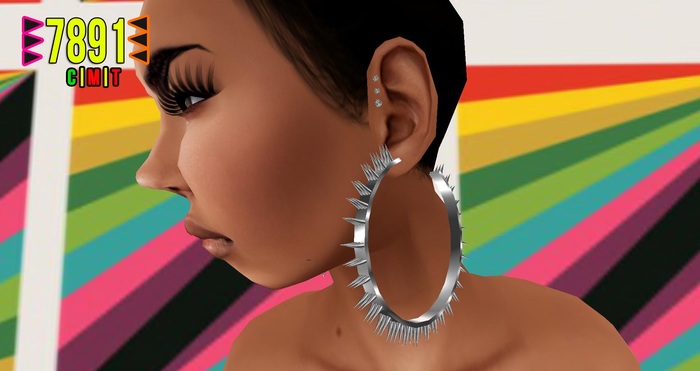 [7891.] Donna Earring Set - Silver (W\Resize)