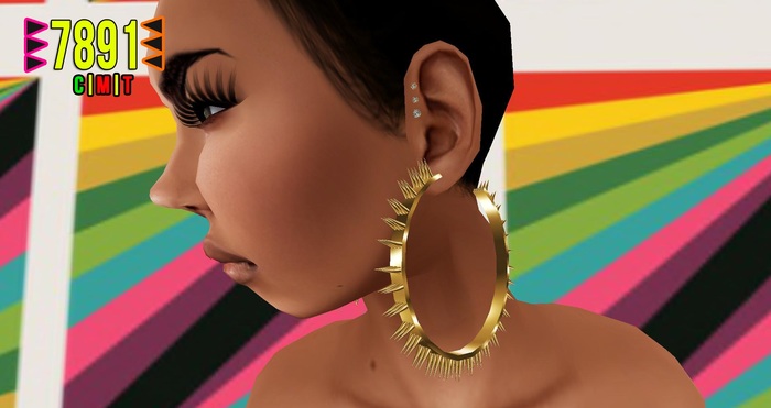 [7891.] Donna Earring Set - Gold (W\Resize)