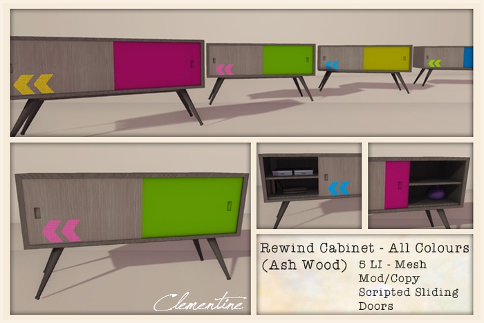 .Clementine. Rewind Cabinet - Gum (Ash)