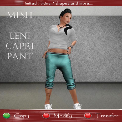 .::[> C.H.D <]::. [MESH] Leni Capri Pants Teal 