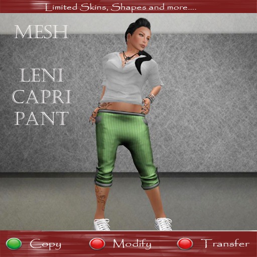 .::[> C.H.D <]::. [MESH] Leni Capri Pants Olive