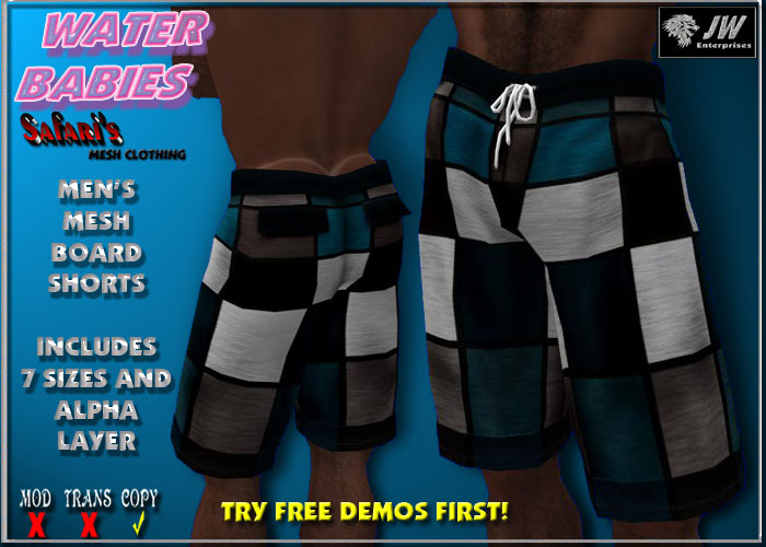 Safari's - Men's Checker Boards Teal