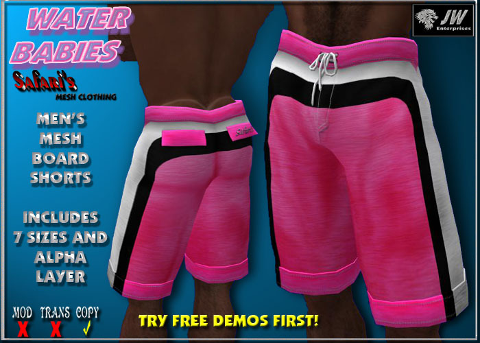 Safari's - Men's Boards Tri Pink