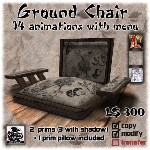 Ground Chair - flowers v.4c