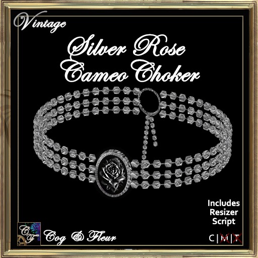 Rust Cameo Choker 2 w/ Pearls