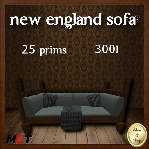 P&T- New England Sofa-Blue