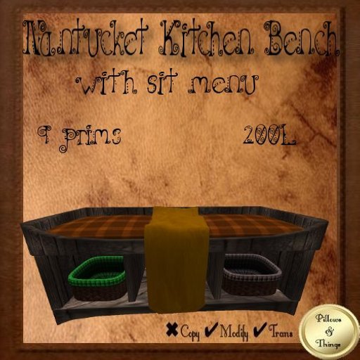 P&T- Nantucket Kitchen Bench