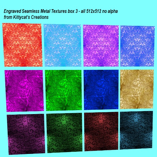 Engraved metal seamless 3 box