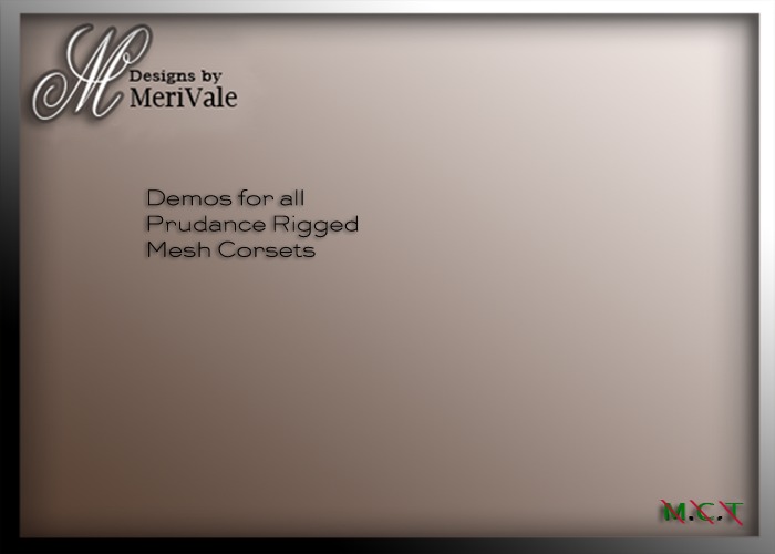 Merivale PRUDANCE RIGGED MESH CORSET DEMO