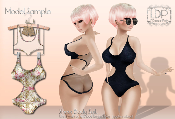 L'push cropped floral black with TANGO appliers
