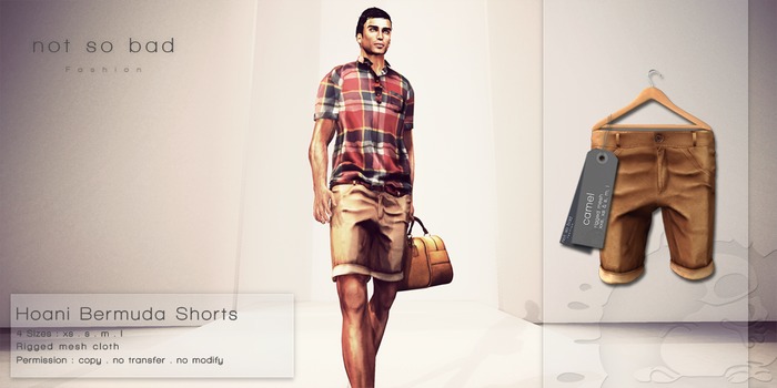 not so bad . mesh . HOANI shorts . camel