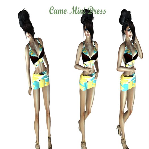 Camo Mini Dress Template