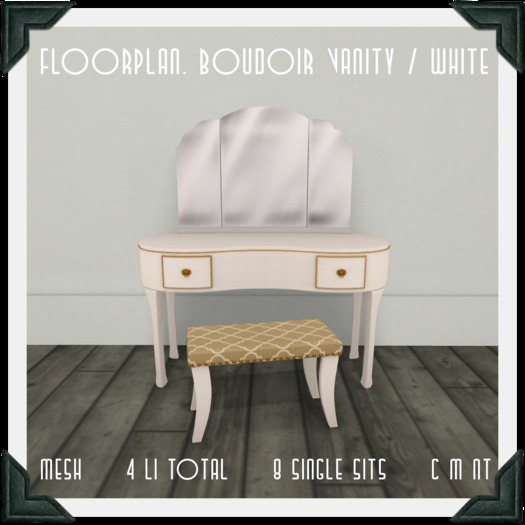 floorplan. boudoir vanity / black [ boxed ]