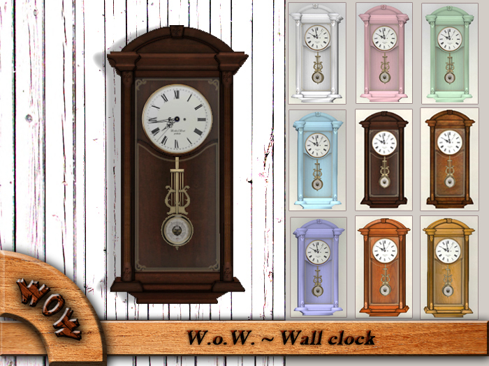 W.o.W. ~ Wall Clock 9 textures VIA MENU