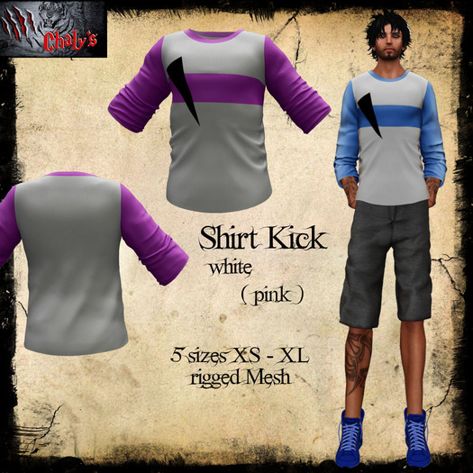 :: Chaly's ::Shirt Kick black-pink