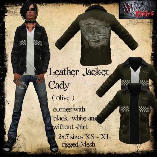 :: Chaly's::Leather Jacket Cady yellow