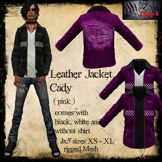 :: Chaly's::Leather Jacket Cady yellow