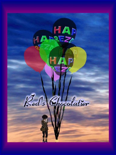 REZDAY OR BIRTHDAY BALLOON  A  BOUQUETS   ANIMATED TURNING FUN GIFT  BALLOONS OVER THE HILL GOTH