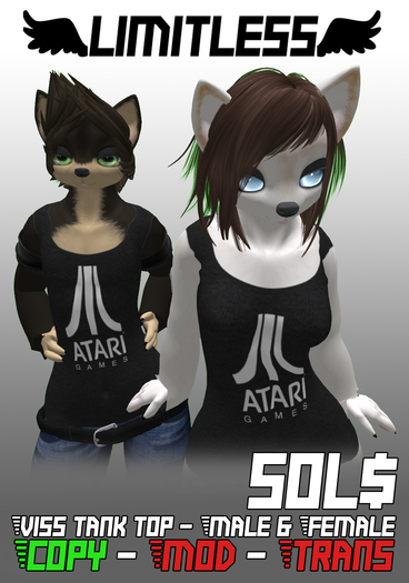 Limitless - Viss - Atari - Black Tank Top