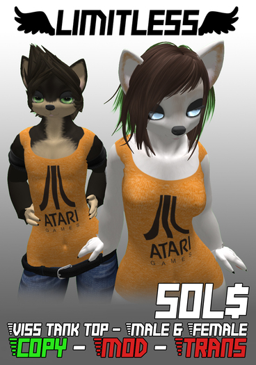 Limitless - Viss - Atari - Orange Tank Top