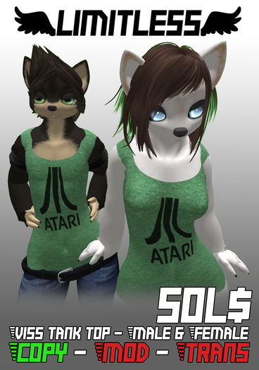 Limitless - Viss - Atari - Green Tank Top