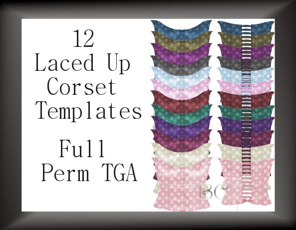 12 Low Cut Laced Up Corsets