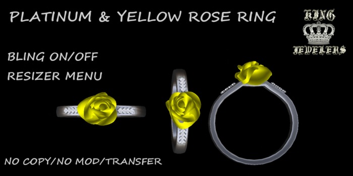 KJ-YELLOW ROSE RING (BOXED)