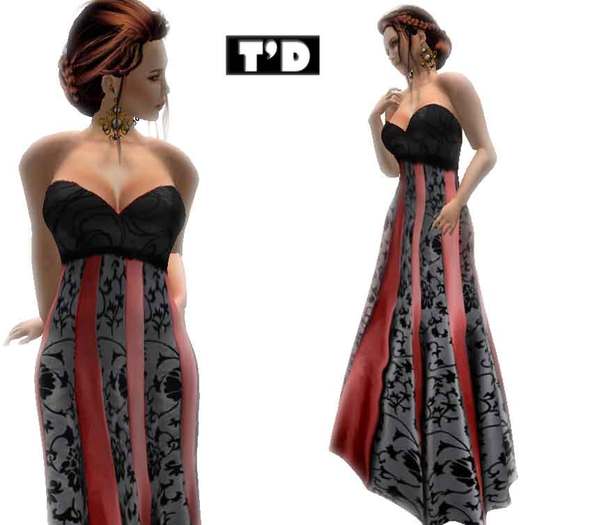 TD- GLASS Gown Red (Mesh All Sizes)