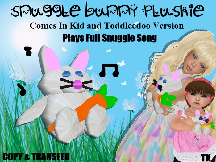 Snuggle Bunny Plushie for Toddleedoo