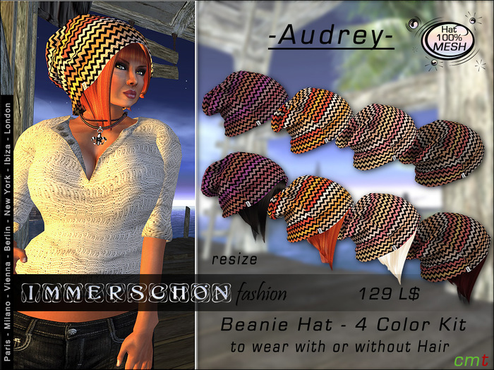 BodyCult MESH Beanie Hat - 4 Color Kit Audrey.