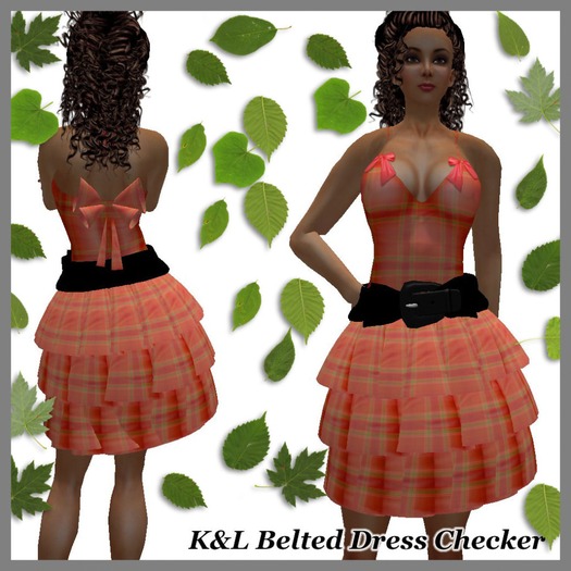 K&L Belted Dress Checker