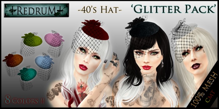 +REDRUM+ 40'S HAT GLITTER PACK