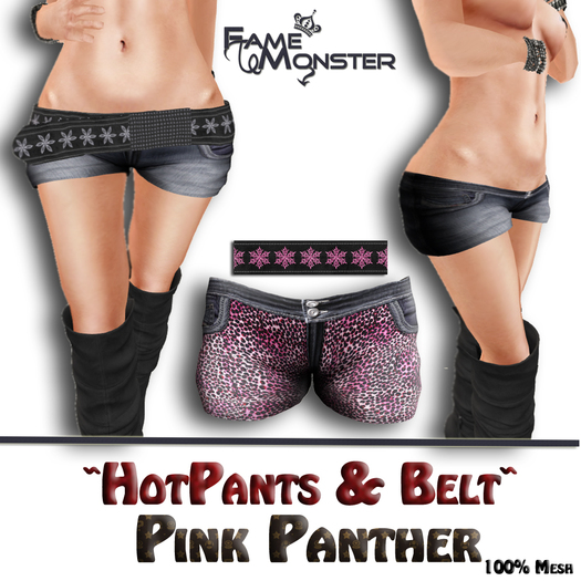~FM~ HotPants & Belt - Pink Panther