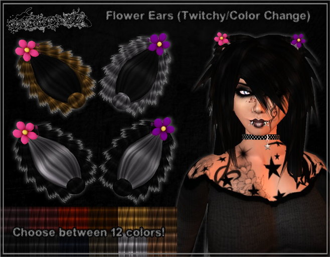 ::DarKCatZ:: Flower Ears (Twitchy/Color Change)