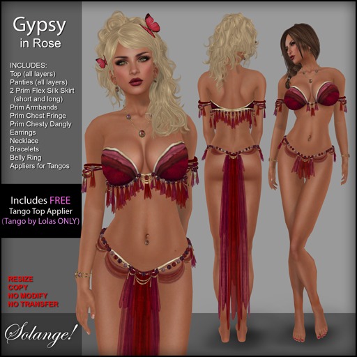 *Solange!* Gypsy Harem Silk - ROSE