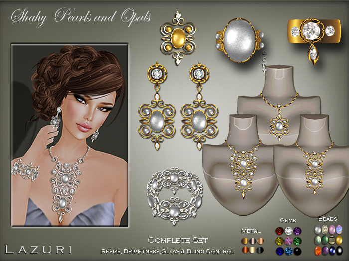 [< Lazuri >] Shahy Pearls and Opals Complete Collection Color Change - SALE