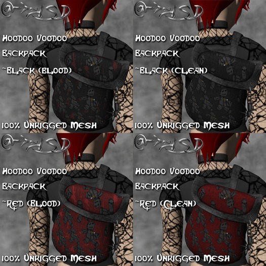 @->~ISD Hoodoo Voodoo Backpack ~ Pretty Face Pack [Wear]