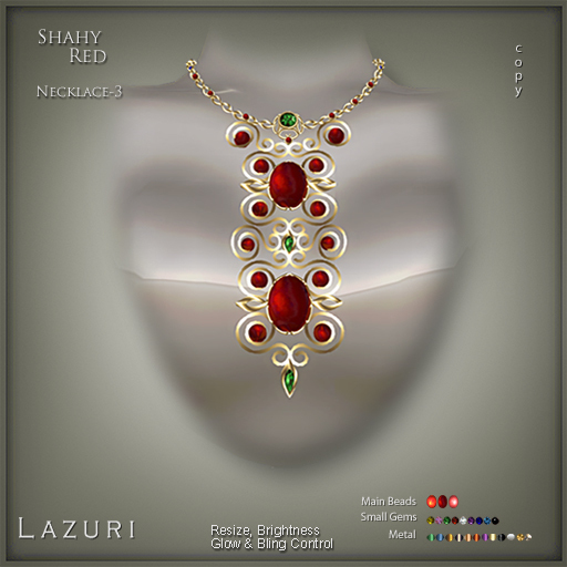 [< Lazuri >] Shahy Necklace Style 3 -  Red - SALE
