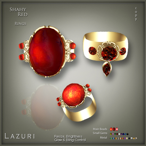 [< Lazuri >]  Shahy Ring - Red - SALE