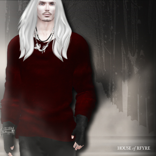 RFYRE MESH MENS PULLOVER  TAPESTRY GARNET: [ B ]