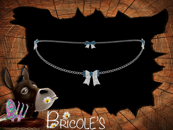 " Bow " Diamond Turquoise Belly Chain