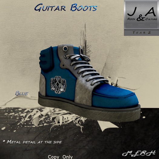 Guitar Boots Blue