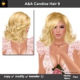 A&A Candice Hair Gold Blonde (Color 9). Medium length womens hairstyle with curled tips