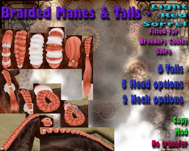 *SC* Braided Manes & Tails (Shire) - Lt. Red Sorrel