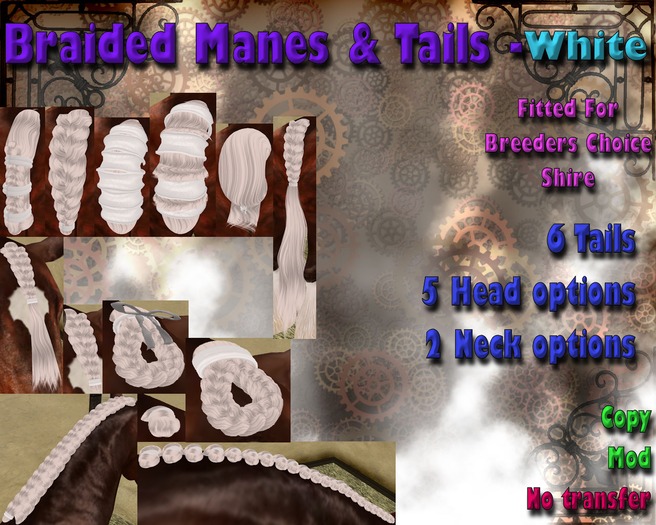 *SC* Braided Manes & Tails (Shire) - White