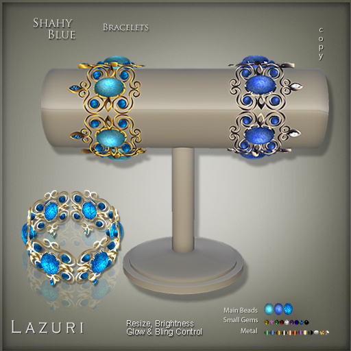 [< Lazuri >]  Shahy Bracelets - Blue - SALE