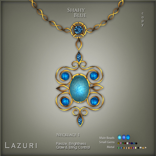 [< Lazuri >]  Shahy Necklace - Blue - 1 - SALE