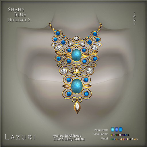 [< Lazuri >]  Shahy Necklace - Blue - 2 - SALE