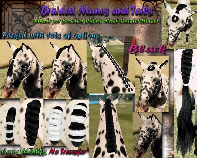 *SC* Braided Manes & Tails (Quarter Horse) - Black