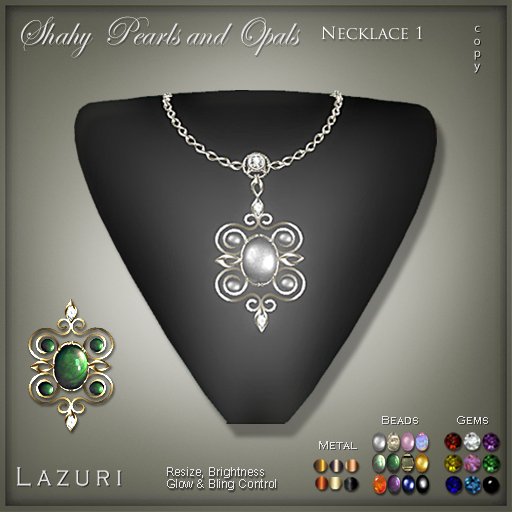 [< Lazuri >] Shahy Pearls and Opals Necklace 1 - SALE